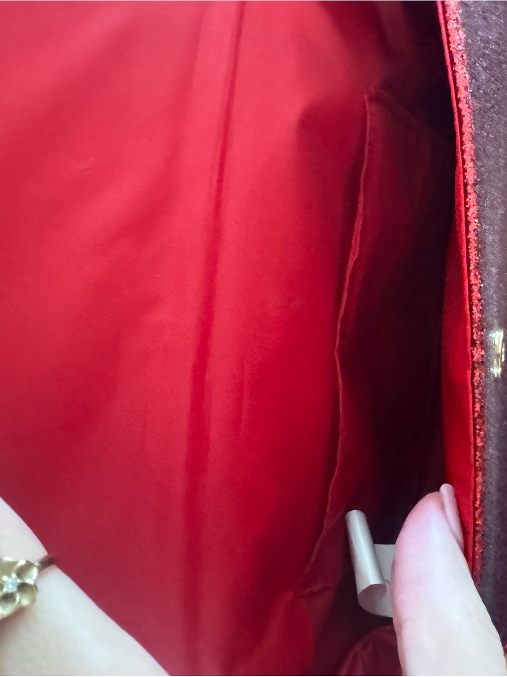 Jimmy Choo Parfumes Red Glitter Chain Crossbody Bag - Picture 12 of 12